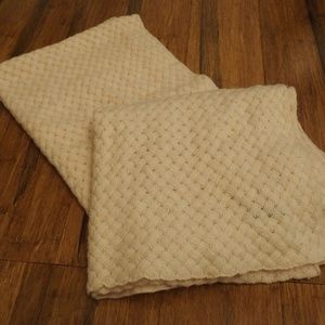 J.Crew Blush Basketweave Knit Wool Scarf Wrap